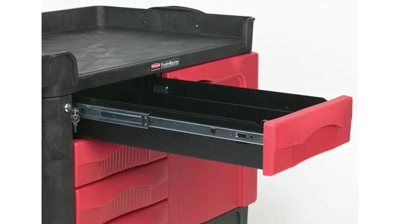Rubbermaid TRADEMASTER Cart with 4 drawers and cabinet - Small