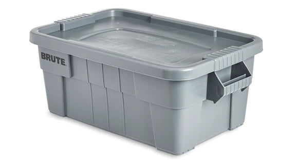 Rubbermaid BRUTE 14Gal Tote with Lid - Gray
