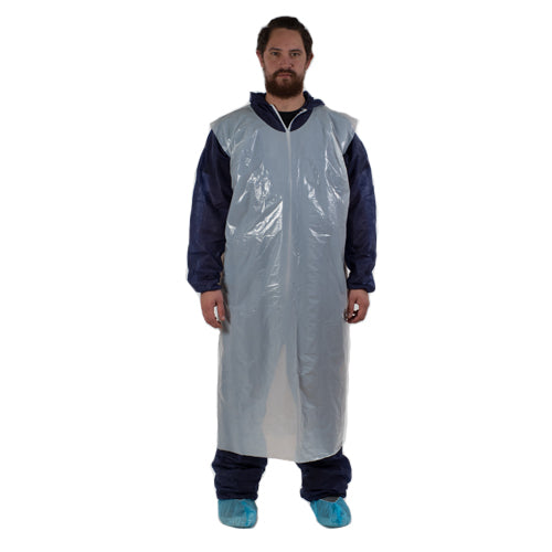 Hytec White LDPE Apron - Disposable
