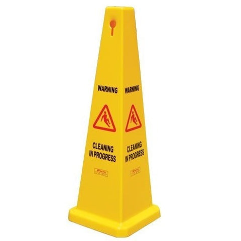 FILTA Gala Safety Cone - "CLEANING IN PROGRESS"  - Yellow - 900mm