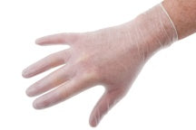 Hytec Clear Vinyl Gloves, Powder Free, 100/pack