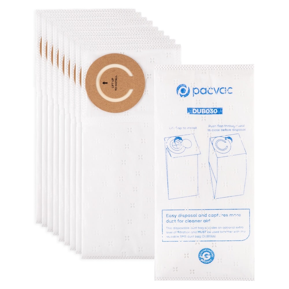 PACVAC Thrift 5L Synthetic Vacuum Bag - 10 PACK