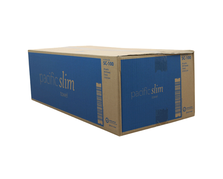Pacific Classic Slim Towel 23cm x 21cm - 4000 sheets - 250 sheets/pack, 16 packs/case