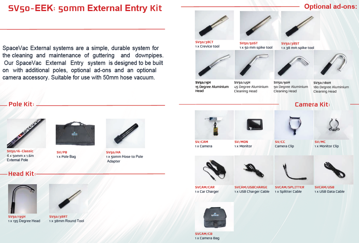 SPACEVAC Exterior & Gutter Kit