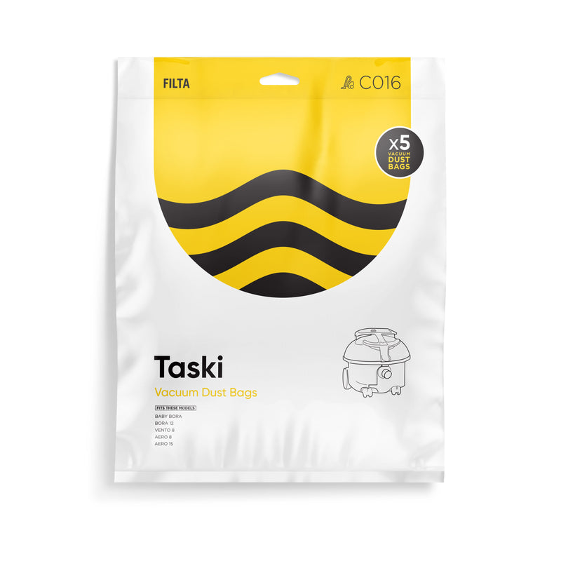 FILTA Vacuum Bags to suit Taski - 5 PACK (C016)