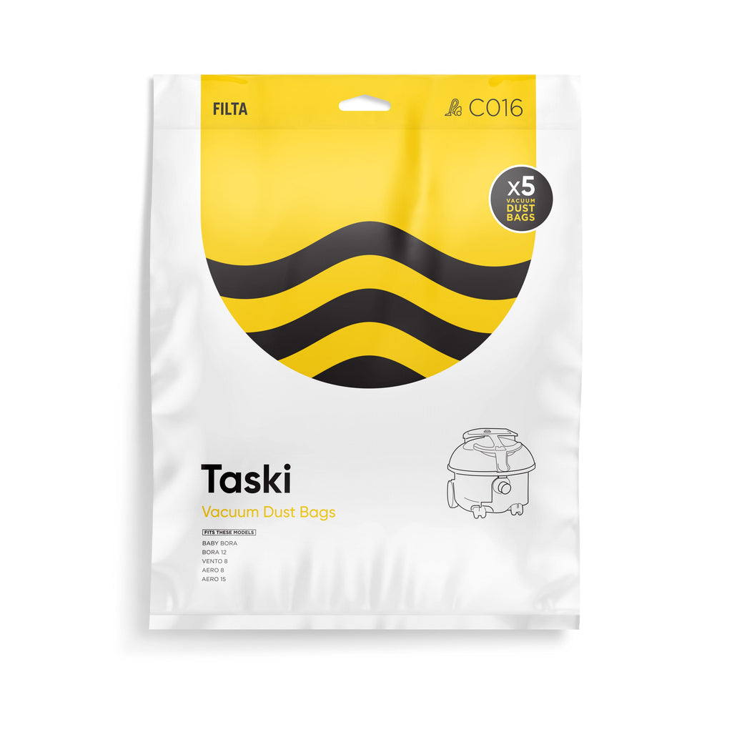 FILTA Vacuum Bags to suit Taski - 5 PACK (C016)