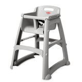 Rubbermaid Sturdy Chair Youth Seat with Microban - Black & Platinum